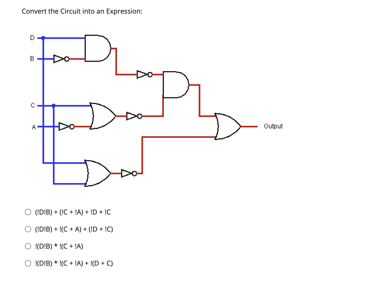 Solved Convert the Circuit into an Expression: | Chegg.com