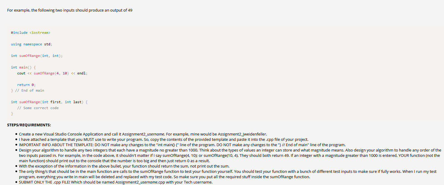 Solved For example, the following two inputs should produce | Chegg.com