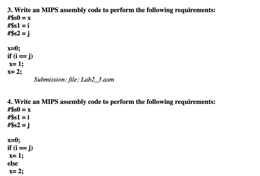 Solved 3. Write an MIPS assembly code to perform the | Chegg.com