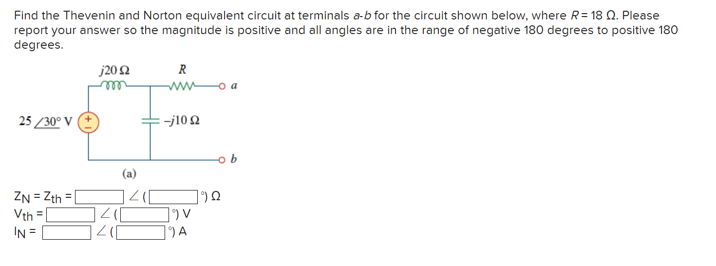 Solved Find The Thevenin And Norton Equivalent Circuit At | Chegg.com