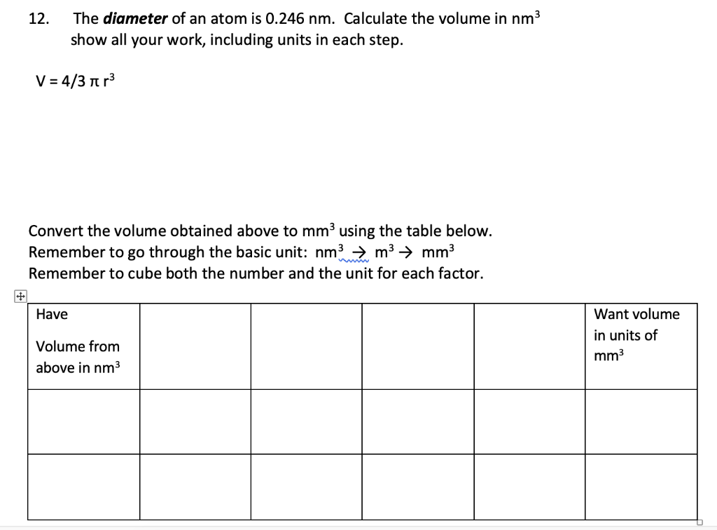 solved-12-the-diameter-of-an-atom-is-0-246-nm-calculate-chegg