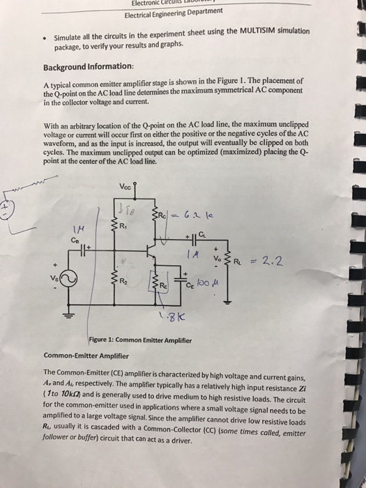 Electrical Loratory Engineering Department Experiment