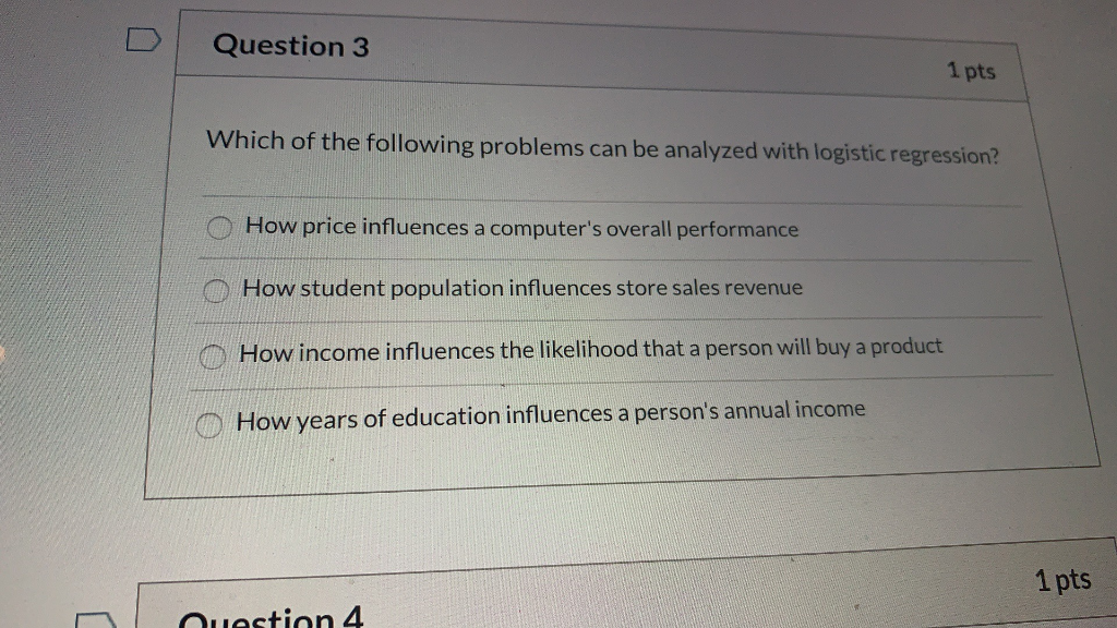 Solved Question 3 1 pts Which of the following problems can | Chegg.com