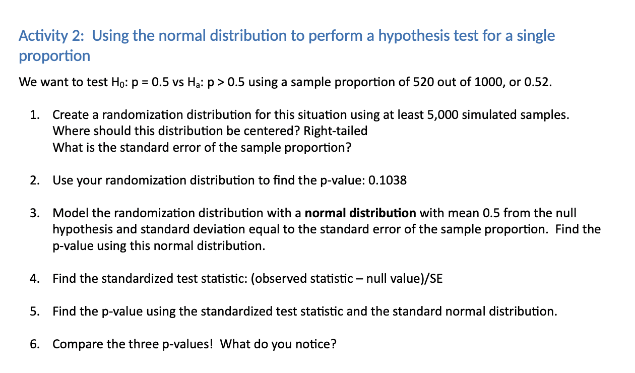 Solved Activity 2: Using the normal distribution to perform | Chegg.com