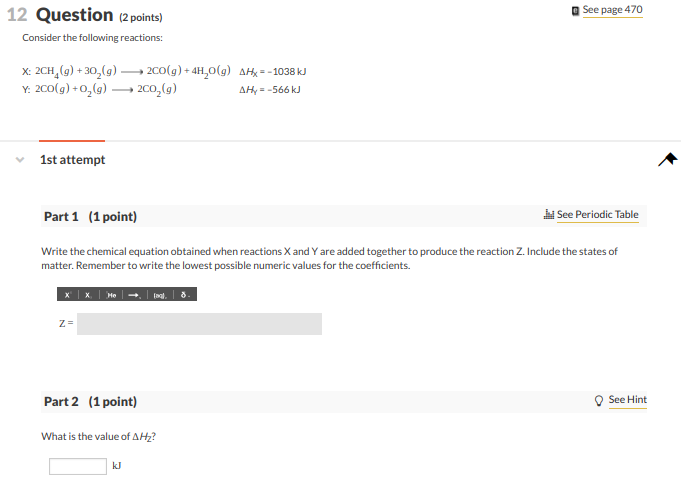 Solved See page 470 12 Question (2 points) Consider the | Chegg.com
