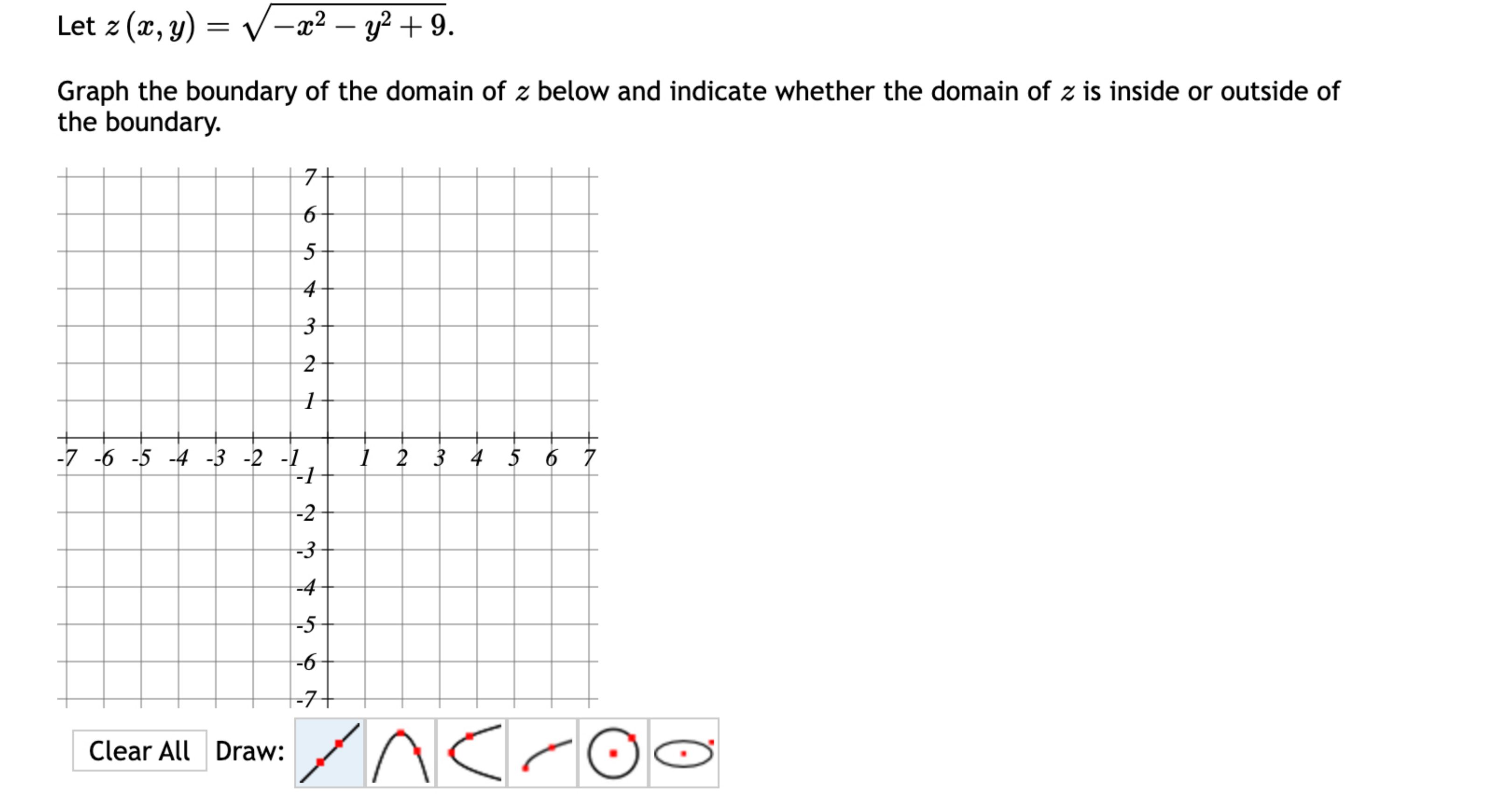 Solved Let z(x,y)=-x22-y^2+9Graph the boundary of the domain | Chegg.com
