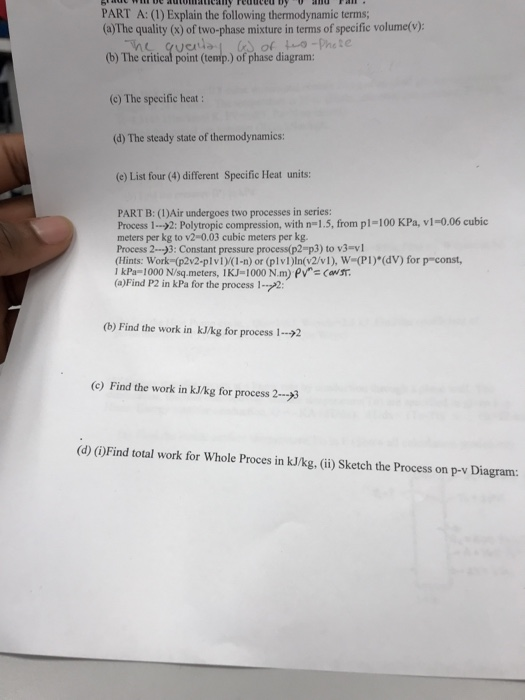 Solved Part A 1 Explain The Following Thermodynamic Chegg Solved Part A 1 Explain The Following Thermodynamic Chegg