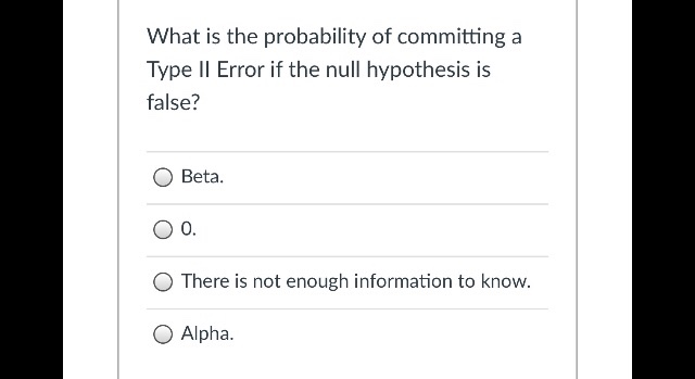 Solved What is the probability of committing a Type Il Error | Chegg.com