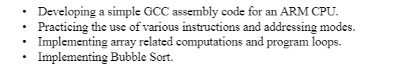 Developing a simple GCC assembly code for an ARM | Chegg.com