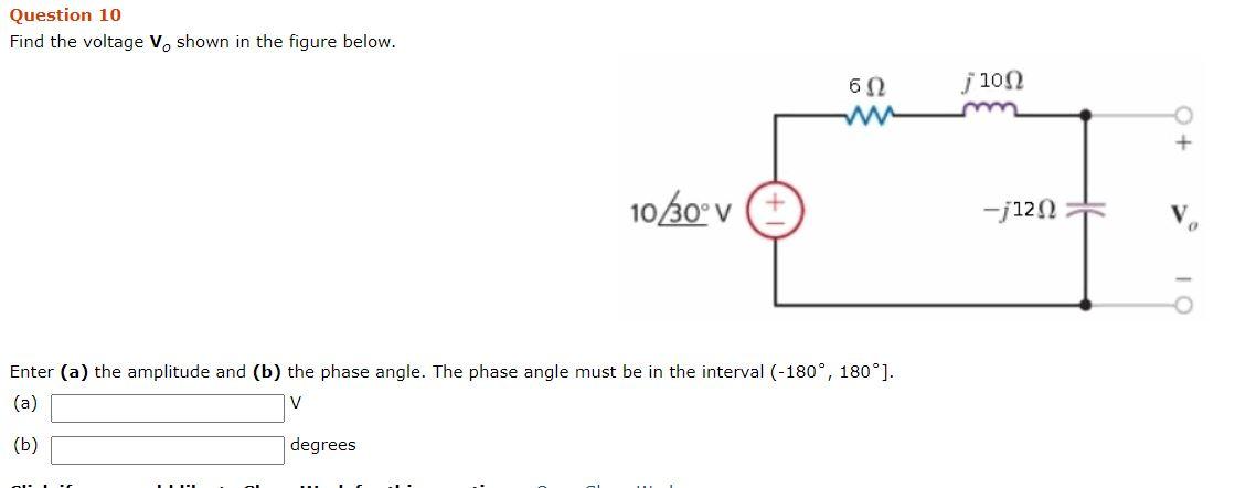 Solved Question 10 Find The Voltage V Shown In The Figure | Chegg.com