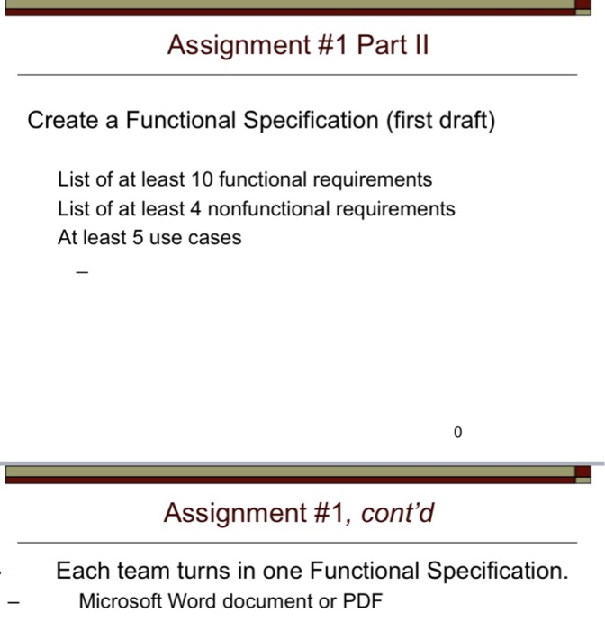 what is a functional assignment