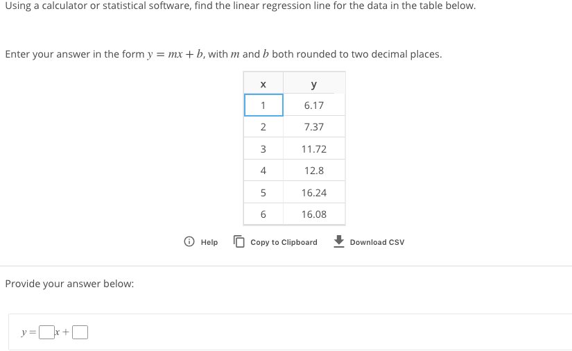 linear regression equation calculator with years
