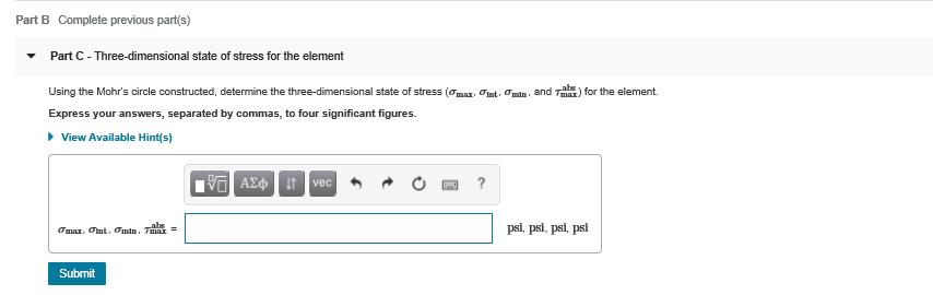 Solved Learning Goal: To determine the state of plane stress | Chegg.com