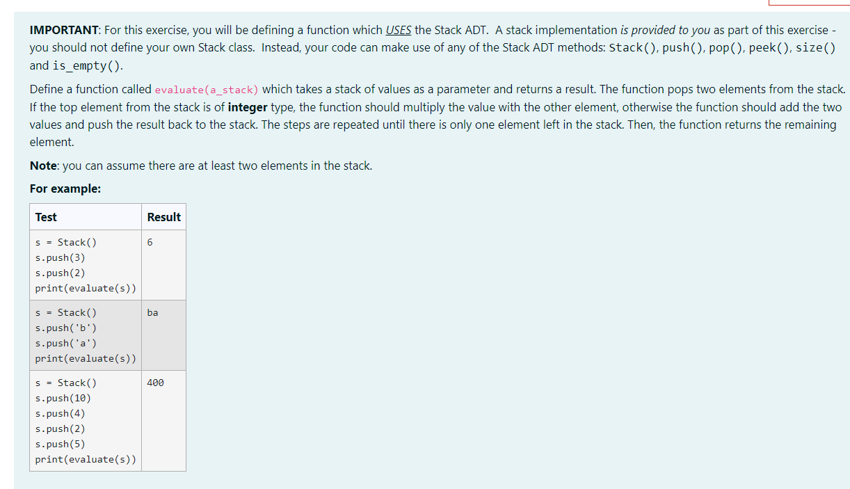 Solved IMPORTANT: For this exercise, you will be defining a | Chegg.com