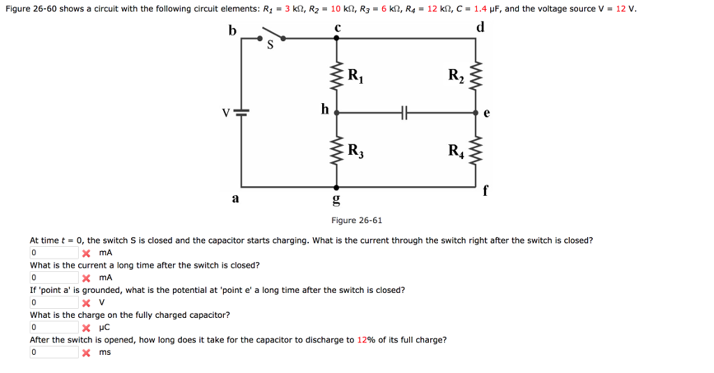 Solved Figure 26-60 shows a circuit with the following | Chegg.com