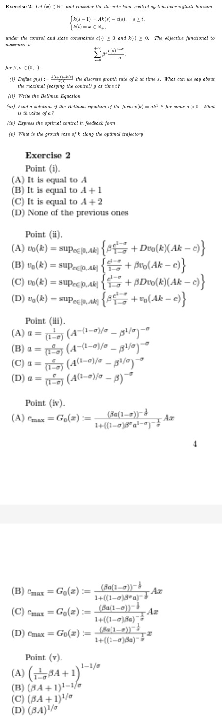 Solved Exercise 2. ﻿Let (x)inR+and consider the discrete | Chegg.com