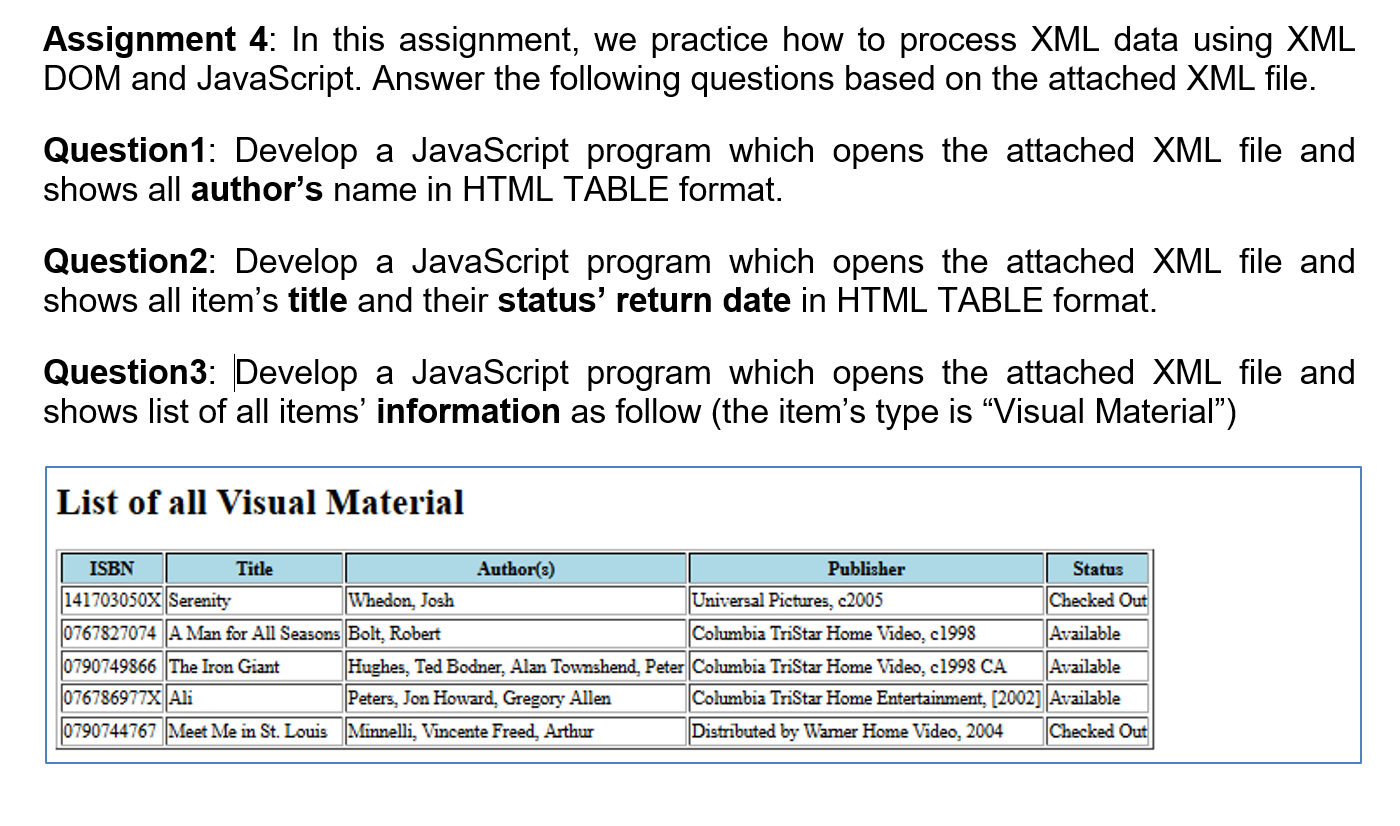 23 Display Xml In Html Table Javascript