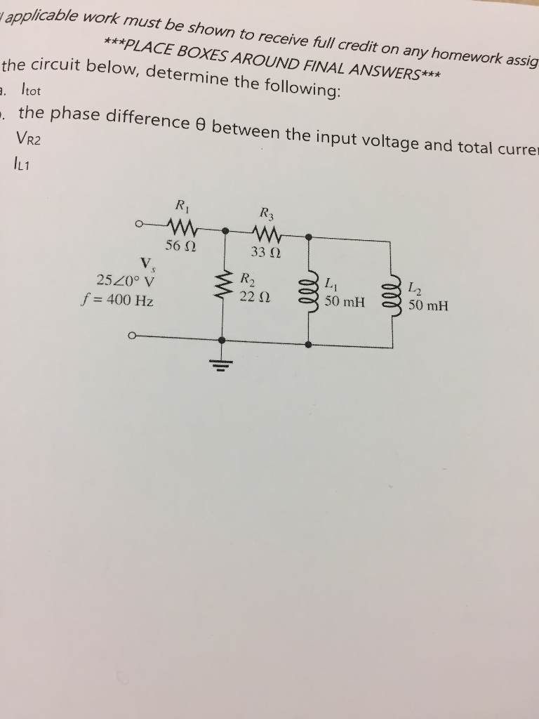 Solved For The Circuit Below, Determine The Following: A. | Chegg.com