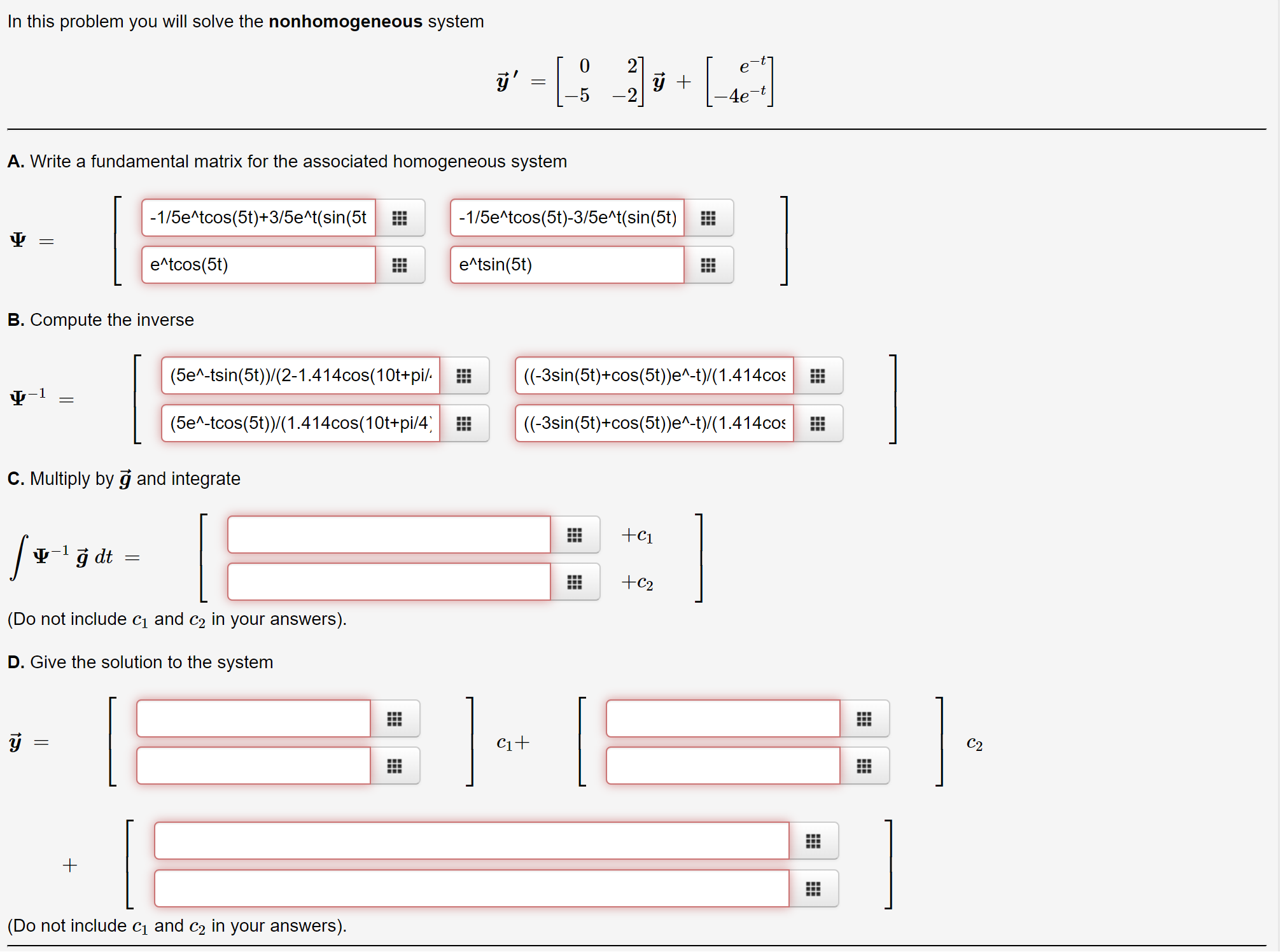 Solved In This Problem You Will Solve The Nonhomogeneous | Chegg.com