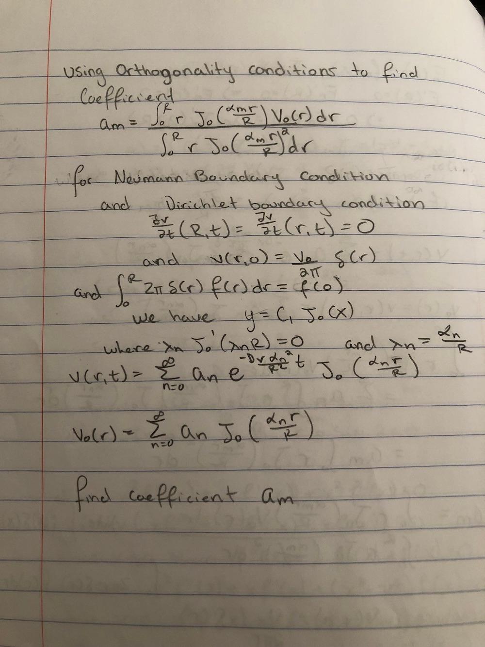 = and using Orthogonality conditions to find