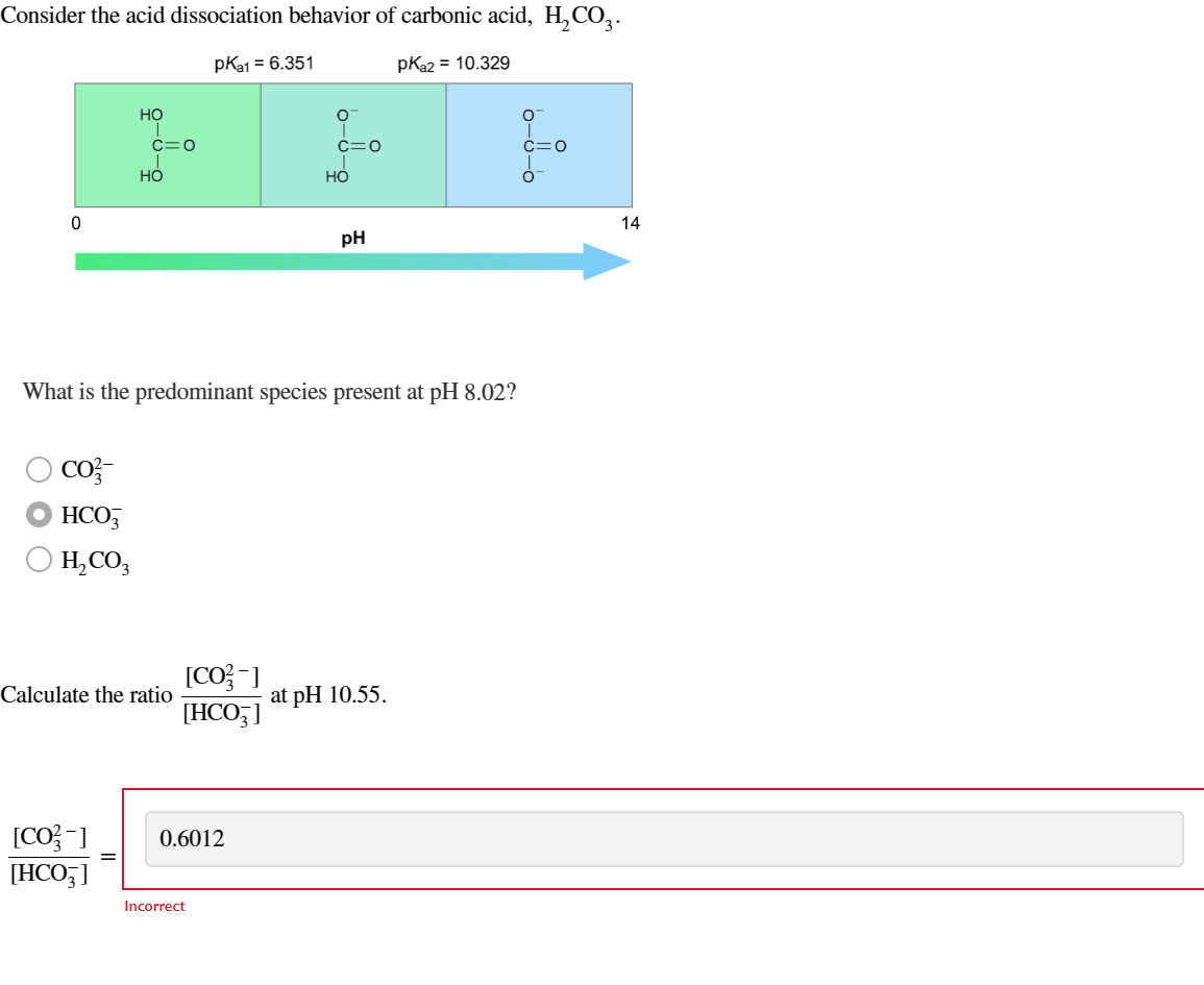 Solved Consider the acid dissociation behavior of carbonic | Chegg.com