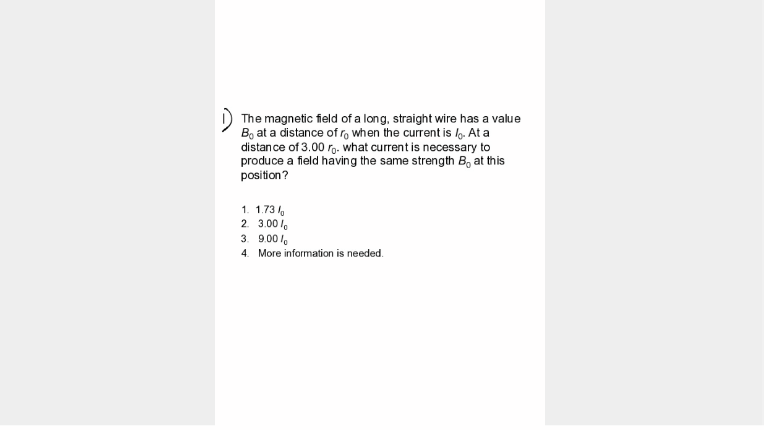 Solved D The magnetic field of a long, straight wire has a | Chegg.com