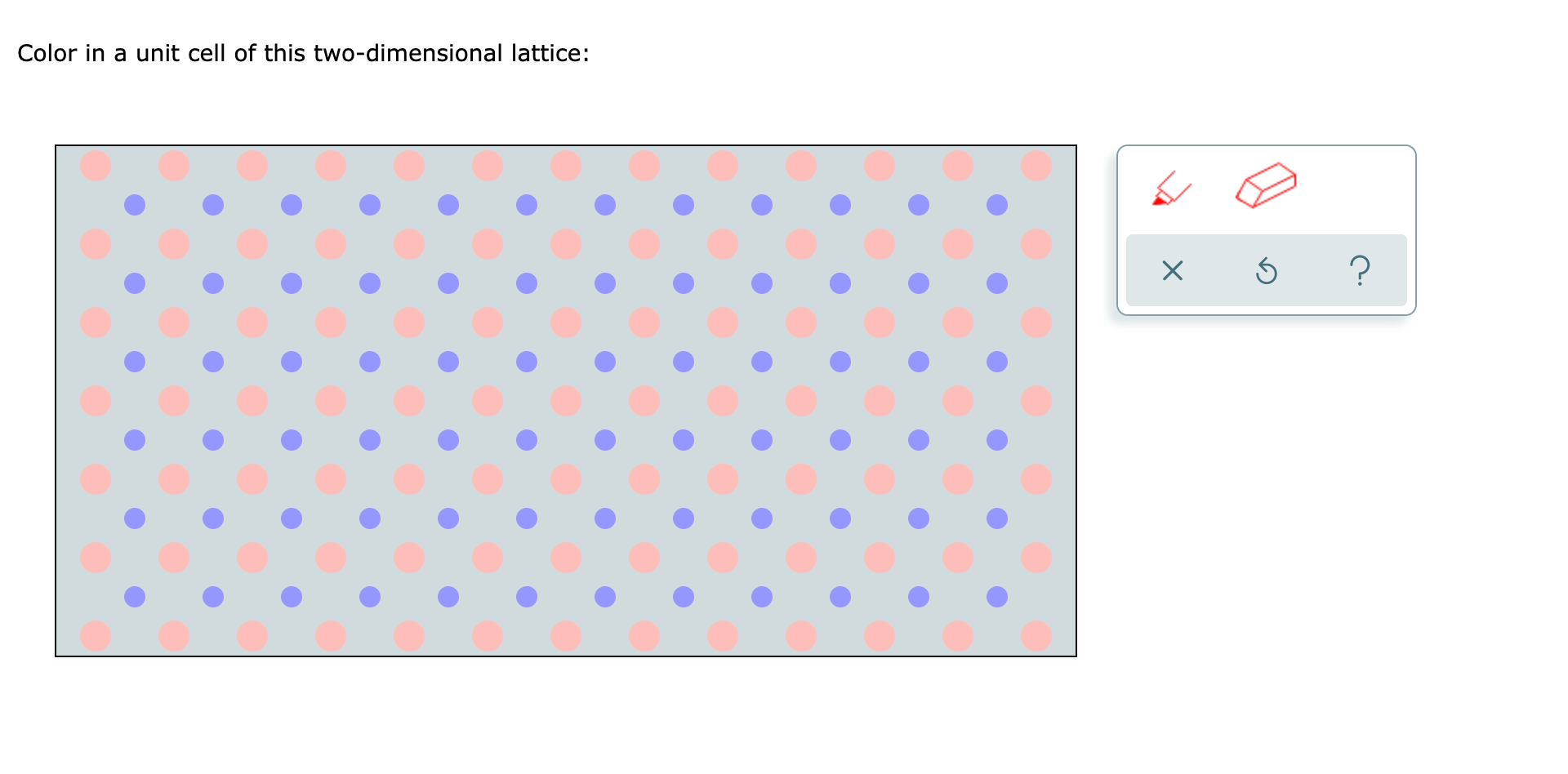 Solved Color in a unit cell of this two-dimensional lattice: | Chegg.com
