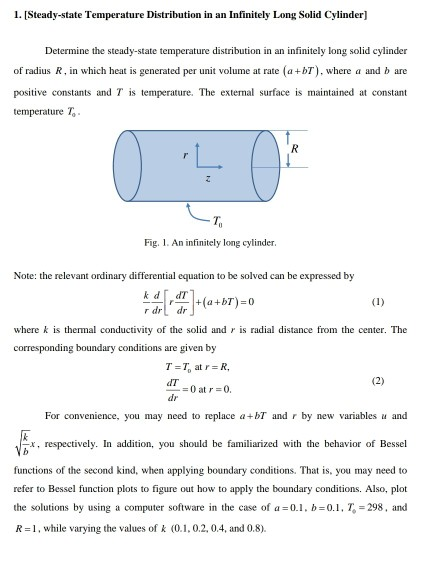 1. [Steady-state Temperature Distribution In An | Chegg.com