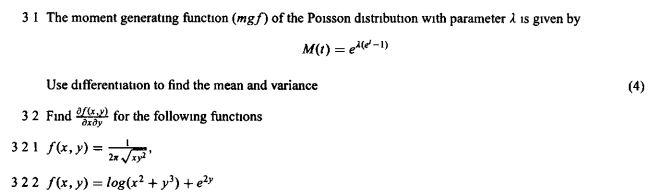 Solved 31 The moment generating function (mg/) of the | Chegg.com