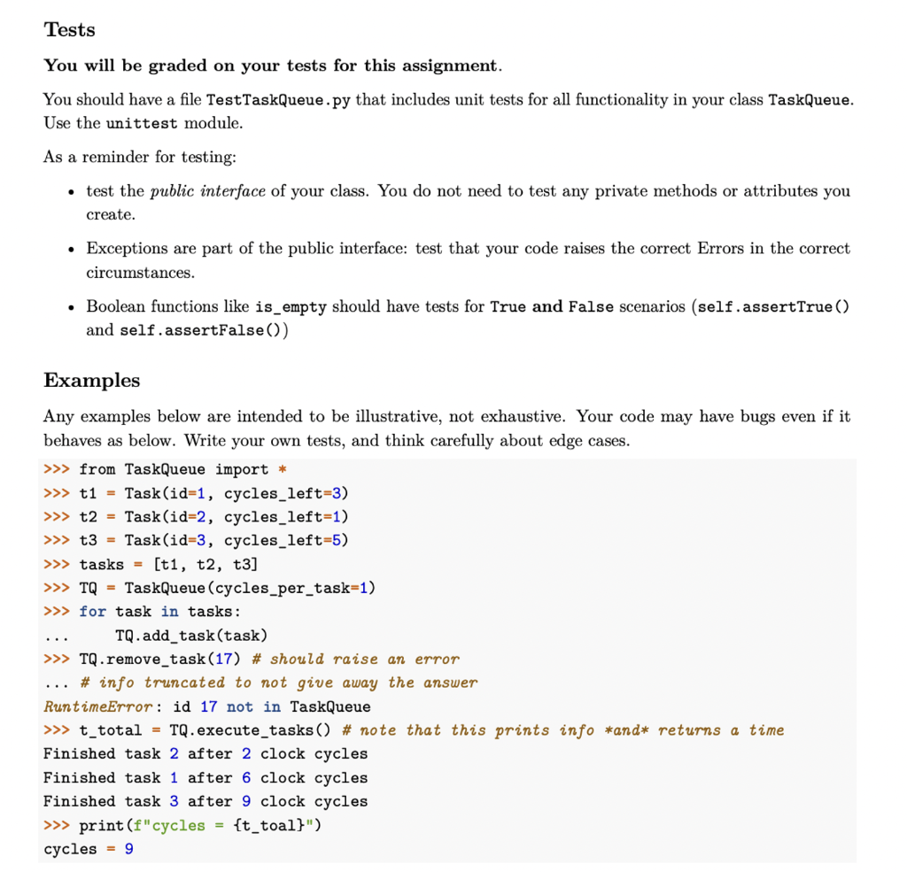 Solved Tests You will be graded on your tests for this | Chegg.com