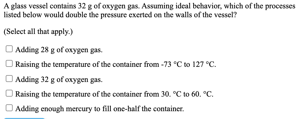 4. A container contains 32 g of O2 at a temperature TThe pressure