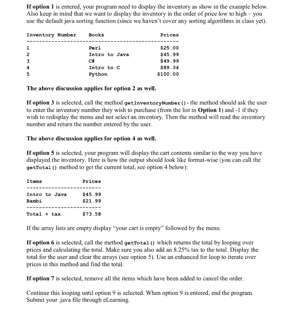 Solved Continue developing the online store from Assignment | Chegg.com