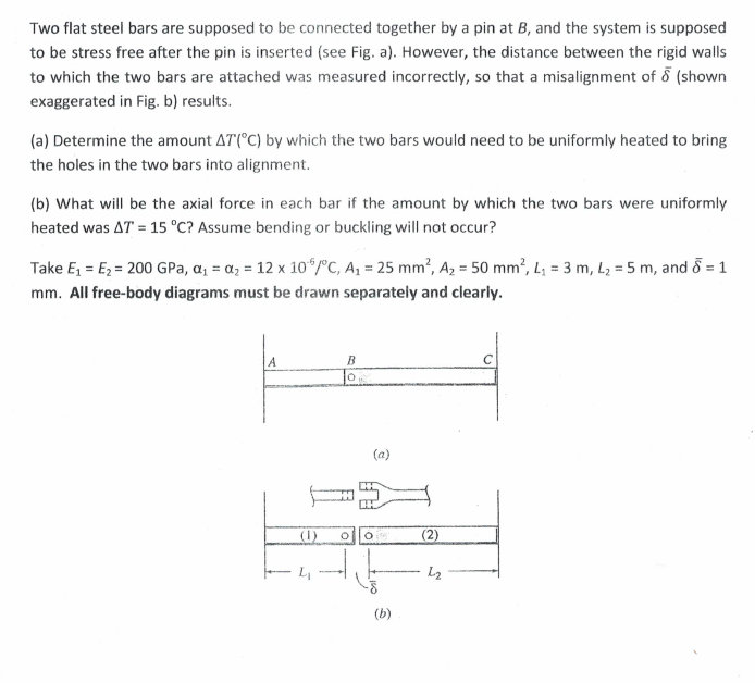 Solved Two flat steel bars are supposed to be connected | Chegg.com