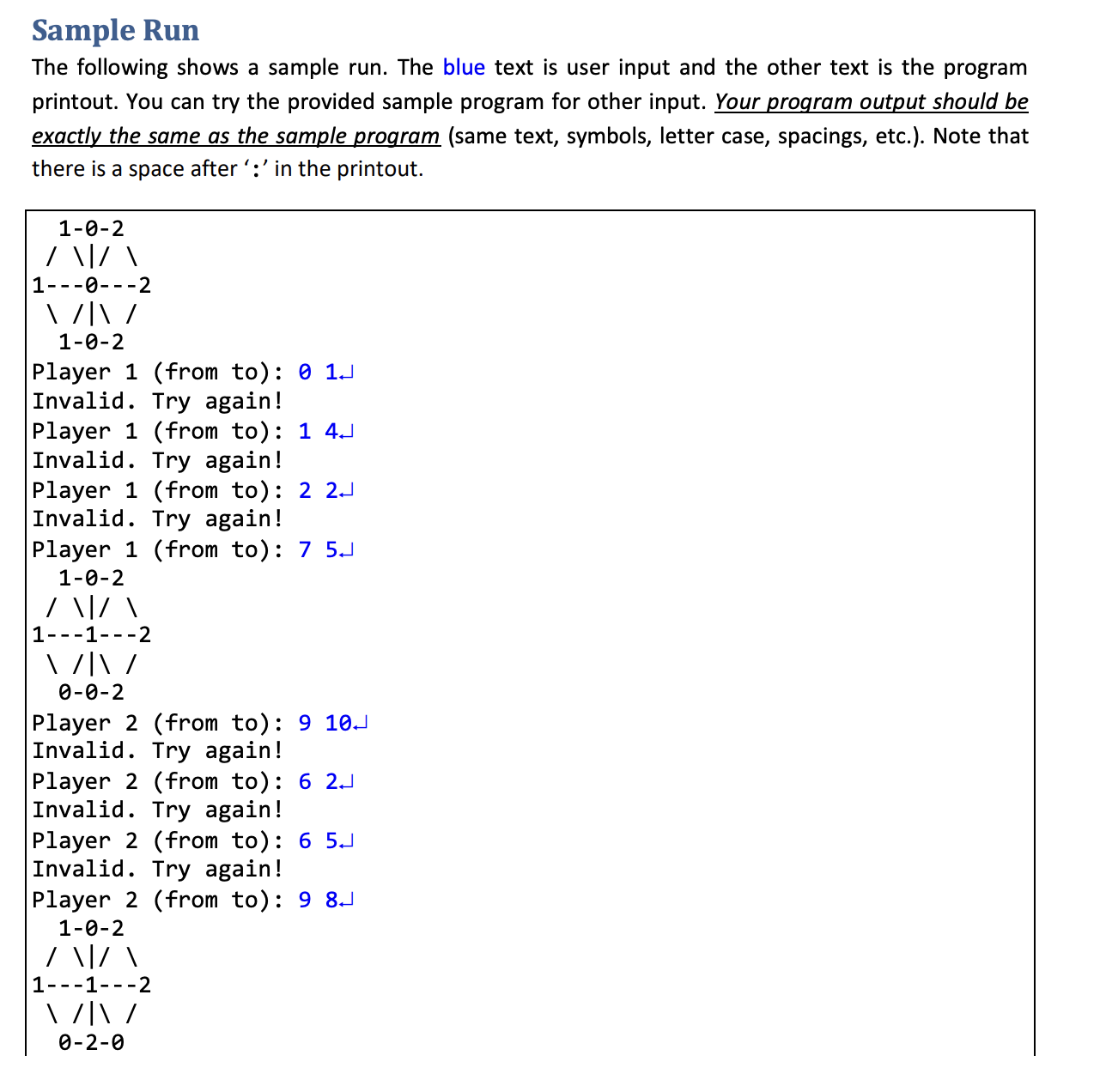 Solved Program Specification This section describes the | Chegg.com