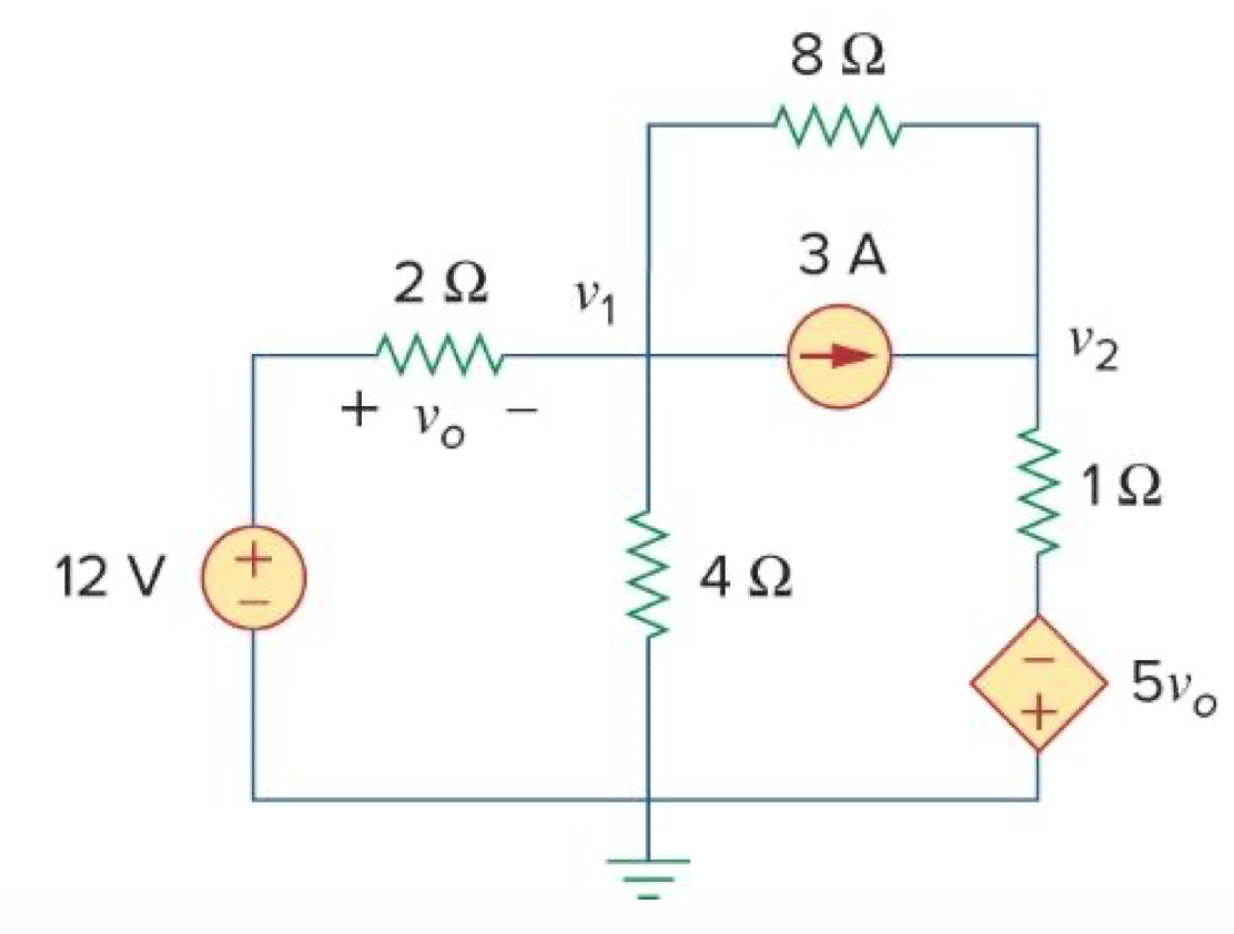 Solved Problem 2. (20 pts) Determine vo in the circuit below | Chegg.com