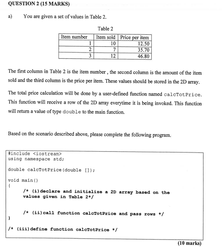 Solved QUESTION 2 (15 MARKS) a) You are given a set of | Chegg.com