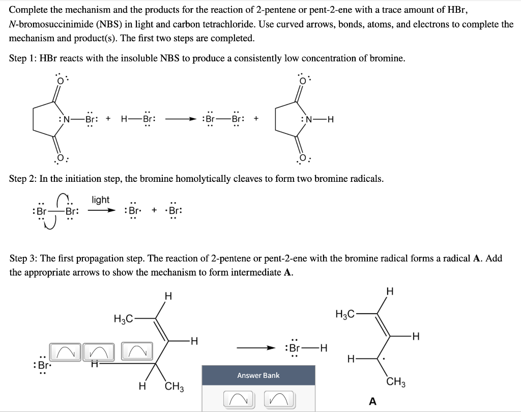 Solved Complete The Mechanism And The Products For The Re Chegg Com