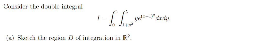 Solved Consider The Double Integral C. Sites