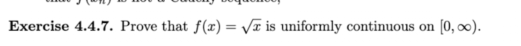 PROVE SQRT X IS UNIFORMLY CONTINUOUS visual data 3