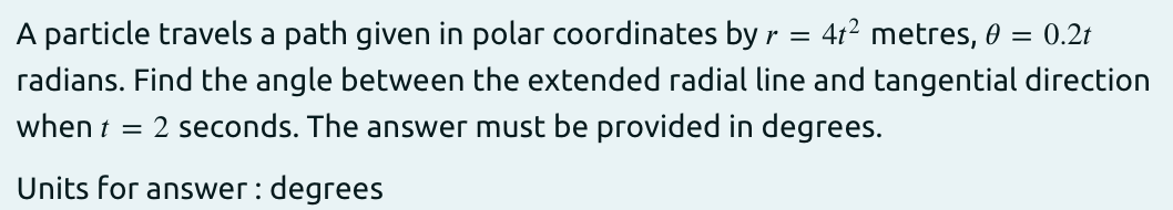 Solved A particle travels a path given in polar coordinates | Chegg.com
