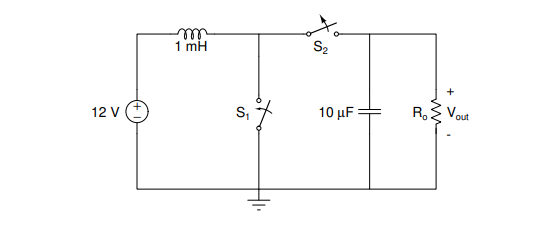 m 1 mil S2 + 12 V S 10 uF R. Vout 1. Circuit design | Chegg.com