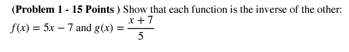 Solved (Problem 1 - 15 Points ) Show that each function is | Chegg.com