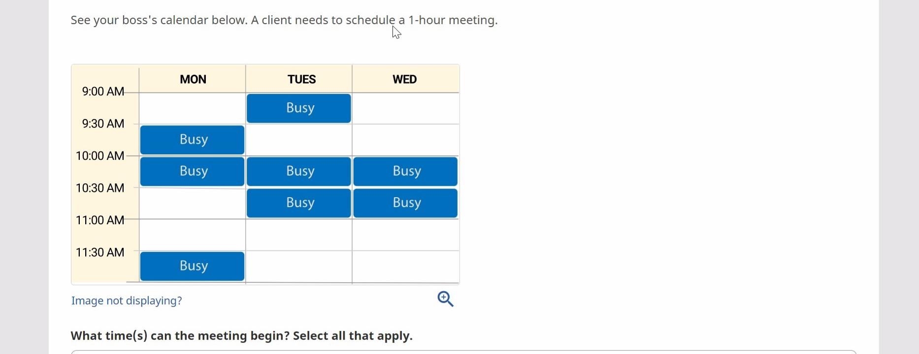 Solved Question 1 A) Monday at 900 am B) Tuesday at 900