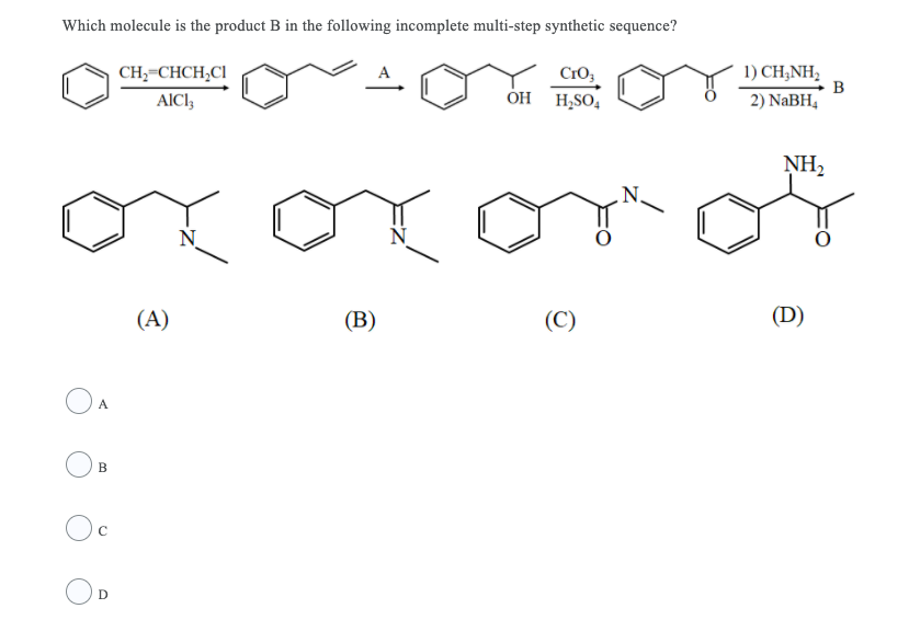 Solved What Are The Reactants For Step B In The Following | Chegg.com