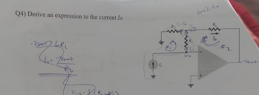 Solved Q4) Derive an expression to the current Io | Chegg.com