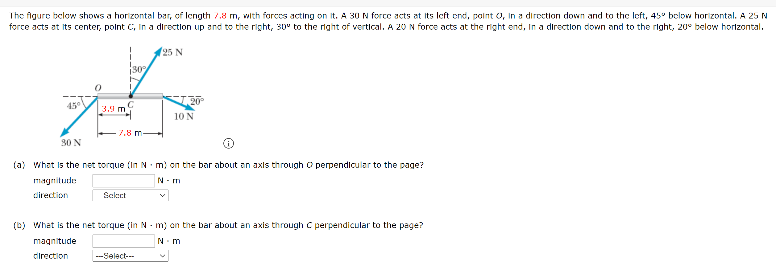 Solved The figure below shows a horizontal bar, of length | Chegg.com