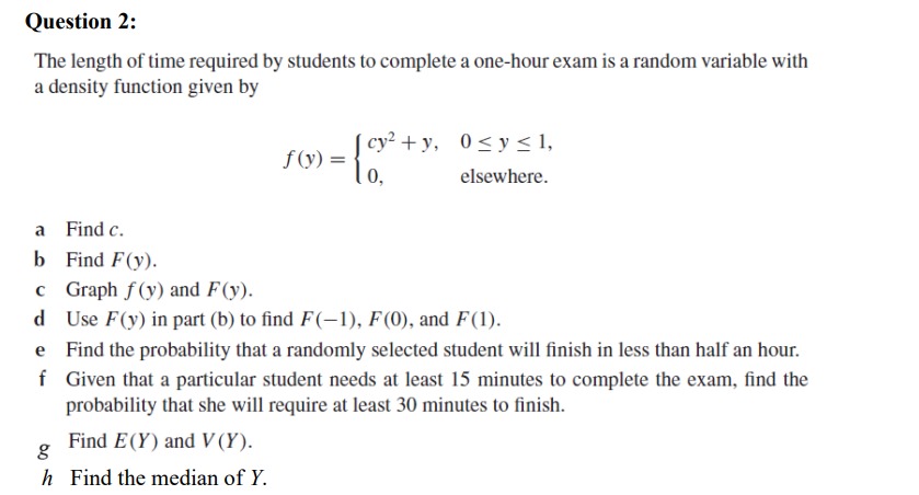 Solved The Length Of Time Required By Students To Complete A | Chegg.com