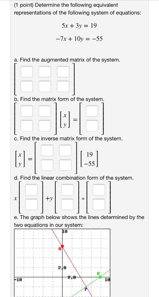 Solved (1 point) Determine the following equivalent | Chegg.com