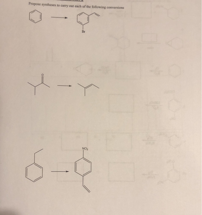 Solved Propose Syntheses To Carry Out Each Of The Following | Chegg.com