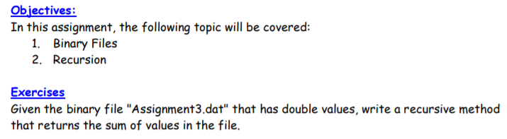 Solved Objectives: In this assignment, the following topic | Chegg.com